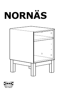 मैनुअल IKEA NORNAS बेडसाइड टेबल