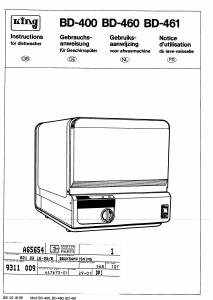 Manual King BD-400 Dishwasher