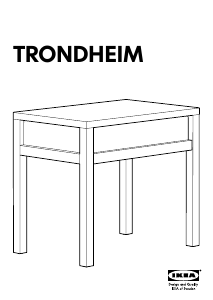 Manual IKEA TRONDHEIM Mesa de cabeceira