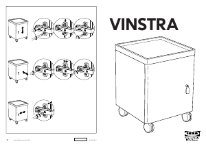 Manual IKEA VINSTRA Noptieră