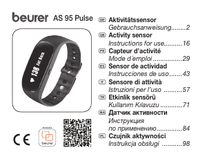 Manuale Beurer AS 95 Pulse Tracker di attività