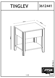 Manuale JYSK Tinglev Comodino