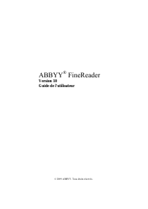 Mode d’emploi ABBYY FineReader 10