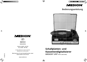 Bedienungsanleitung Medion LIFE E69216 (MD 83906) Plattenspieler