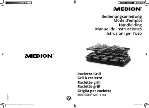 Bedienungsanleitung Medion MD 17168 Raclette-grill