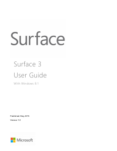 Handleiding Microsoft Surface 3 Tablet