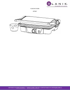 Manual de uso Blanik BPP067 Grill de contacto