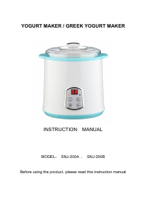 Manual Blanik SNJ-200A Yoghurt Maker