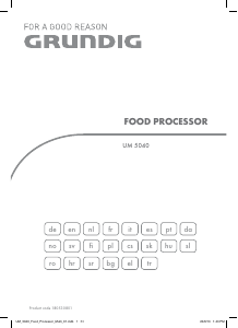 Manuale Grundig UM 5040 Robot da cucina