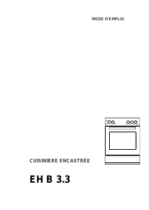 Mode d’emploi Therma EH B 3.3 Cuisinière