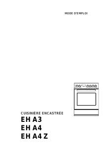 Mode d’emploi Therma EH A4 Cuisinière