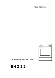 Mode d’emploi Therma EH Z 2.2 Cuisinière