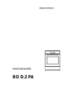 Mode d’emploi Therma BO D.2 PA Four
