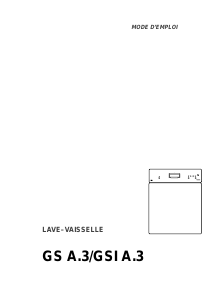Mode d’emploi Therma GS A.3 Lave-vaisselle