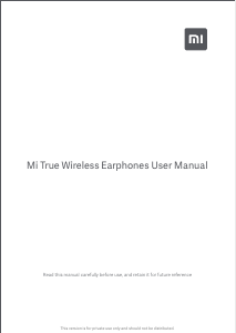Bruksanvisning Xiaomi TWSEJ01JY Mi Hörlurar