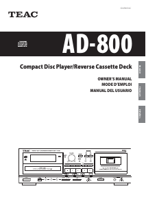 Bruksanvisning TEAC AD-800-B CD-spelare