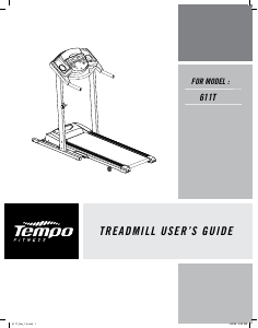 Bruksanvisning Tempo Fitness 611T Löpband