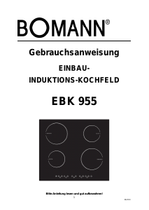 Bedienungsanleitung Bomann EBK 955 Kochfeld