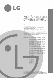 Manual LG AS-C186TLB0 Air Conditioner