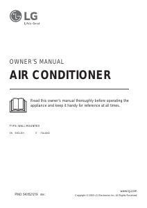 Manual LG F09MT Air Conditioner