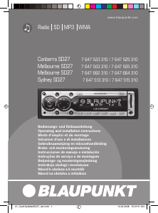 Bedienungsanleitung Blaupunkt Canberra SD27 Autoradio