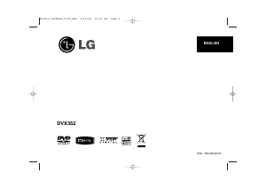 Bruksanvisning LG DVX352 DVD spelare