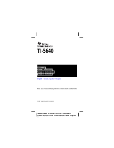 Bruksanvisning Texas Instruments TI-5640 Räknemaskin med räkneremsa
