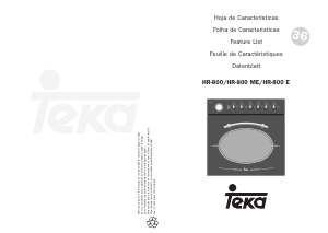 Manual Teka HR 800 E Oven