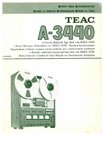 Bedienungsanleitung TEAC A-3440 Tonbandgerät