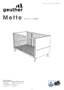 Посібник Geuther Mette Дитяче ліжко