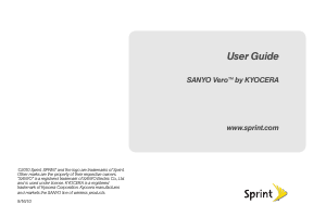 Handleiding Sanyo Vero (Sprint) Mobiele telefoon