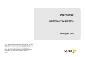 Bruksanvisning Sanyo Vero (Sprint) Mobiltelefon