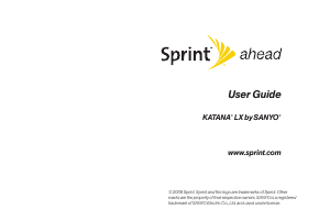 Handleiding Sanyo Katana LX (Sprint) Mobiele telefoon