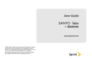 Handleiding Sanyo Taho (Sprint) Mobiele telefoon