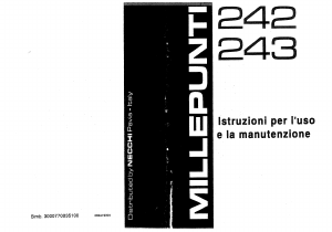 Manuale Necchi 243 Millepunti Macchina per cucire