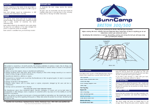 Manual SunnCamp Breton 300 Tent