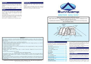 Manual SunnCamp Breton 500 Tent