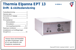Bruksanvisning Thermia EPT 13 Värmepump