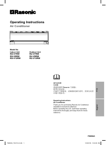 Manual Rasonic RU-V9RW Air Conditioner