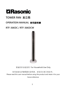 说明书 樂信牌 RTF-36KDCW 风扇