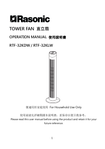 说明书 樂信牌 RTF-32KLW 风扇
