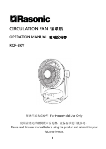 Handleiding Rasonic RCF-8KY Ventilator