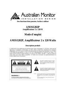Mode d’emploi Australian Monitor AMIS1202P Amplificateur