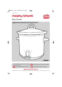 Manual Morphy Richards 48696 Slow Cooker