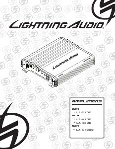 Manual de uso Lightning Audio LA-2100 Amplificador para coche