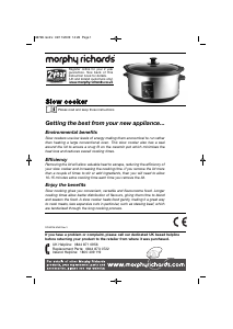 Bruksanvisning Morphy Richards 48728 Accents Slow cooker