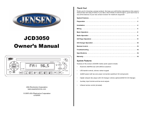 Handleiding Jensen JCD3050 Autoradio