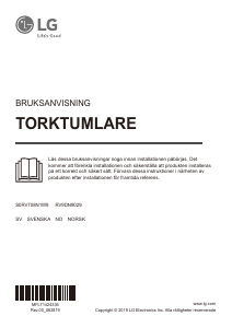 Bruksanvisning LG RV9DN902B Tørketrommel