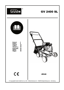 Handleiding Güde GV 2400 SL Verticuteermachine