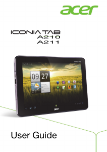 Manual Acer Iconia Tab A210 Tablet